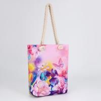 Сумка шоппер без молнии 34х34х10см Цветы 1/50