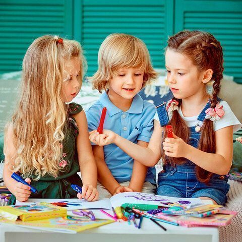 Альбом для рисования 20л А4 обложка офсет Городок Пифагор 1/12/120