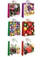 НГ Пакет подарочный ламинированный (26х32х10) Ассорти 1/20