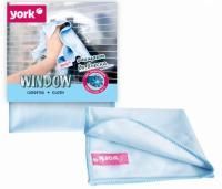 Салфетка микрофибра (30х30) для стекол и зеркал York 1/12/48