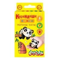 Карандаши восковые 06цв Каляка-Маляка утолщ трехгран 1/12/144