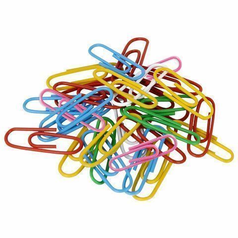 Скрепки 28мм 70шт цветные STAFF 1/10/500 (Клиент)