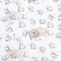 Бумага подарочная глянц 40х60см 80 г/м2 Цветочный нюд 10/180