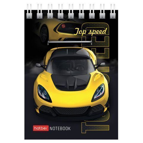 Блокнот 60л А7 75х105мм клетка гребень картон Хатбер АвтоШоу 1/78