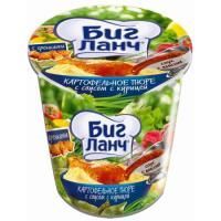 Продукты, Пюре Биг Ланч картофельное с курицей+соус 50гр стакан 1/24