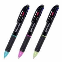 Ручка шариковая автоматическая BRAUBERG MULTICOLOR 4цв корпус ассорти 0,7мм 1/12/864