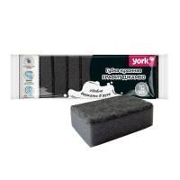 Губка для посуды (10шт) 90х60х29мм Графит Джамбо YORK 1/40