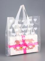 Пакет пластиковый (30х37+10)-60 Сердечки 1/50