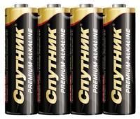 Элемент питания Спутник АА Premium Alkaline LR06/4S/6 (4шт) 1/6 
