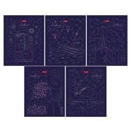 Тетрадь 48л А5 клетка скоба мат лам фольга Dream ON Хатбер 1/100