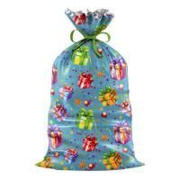 НГ Пакет подарочный (20х35) полипропилен мет+рис Сюрприз из мешка 100/2000