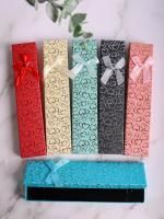 Подарочная коробка под браслет/цепочку/часы Мелкие сердца 21х4 цвет микс 1/12