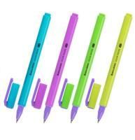 Ручка гелевая черная 0,5мм линия 0,35мм BRAUBERG COLOR NEON 1/24