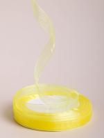 Лента органза 9мм 25м желтый 1/10