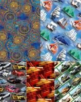 Бумага подарочная  Мужская ассорти, в листах 100х70см, 1/25