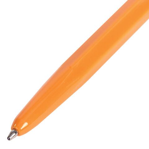 Ручка шариковая синяя узел 1мм линия письма 0,5мм корпус оранж. BRAUBERG ORANGE Line 1/50