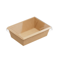 Крышка для контейнера 400мл 100х135мм OneClick прозр плоская 1EA 50/600