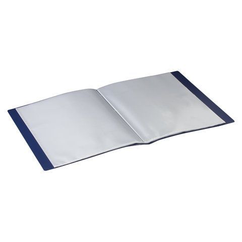 Папка 40 вкладышей торц карман с бум встав BRAUBERG Стандарт синяя 0,7мм 1/30