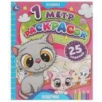 Раскраска-раскладушка 240х280 8стр Кошечки 1/100