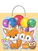 Пакет с пластмассовыми ручками (36х37)-100 Поздравляшки Тико 10/100