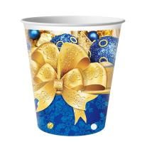 НГ Стакан бумажный 250мл Бант (6шт) 1/144