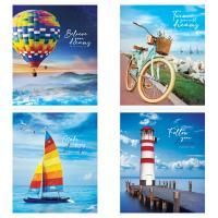 Тетрадь 48л А5 клетка обложка картон Путешествия Мечты ArtSpace 1/10/60