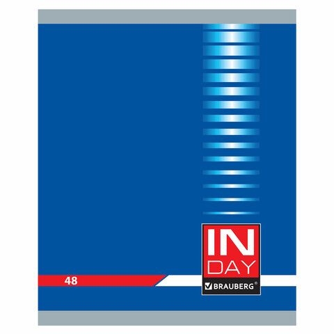 Тетрадь 48л А5 клетка скоба INDAY BRAUBERG 1/10/100