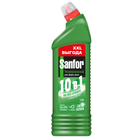 Средство жидкое 1500мл чистящее Санфор-гель 10 в 1 Зеленое яблоко 1/6
