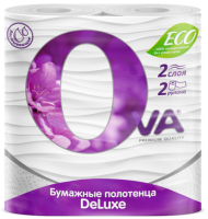 Полотенца бумажные бытовые рулон 2-сл (2х12м) OVA 1/24