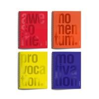 Тетрадь 48л А5 клетка гребень мелован картон Однотонные надписи Schoolformat 1/10/80