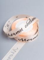 Лента атласная 25мм 25м персиковая Мечты сбываются 1/5