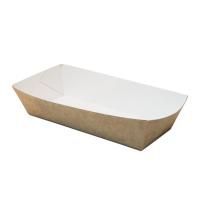 Лоток бумажный крафт 800мл 220х115х45мм для фастфуда ламин OSQ TRAY 800 100/800 