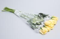 Пакет для цветов Рюмка Мелодия рисунок белые цветочки  30х40 1/50