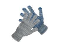 Перчатки ПВХ 6-нитка 10класс точка серые СТ 10/250