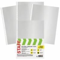 Перфофайлы А4 30 мкм гладкие STAFF 100шт Clear 1/30