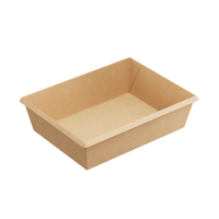 Контейнер салатник 1000мл 150х200х55мм крафт ламин OneClick 1EA (крышка 458018) 50/300