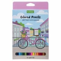 Карандаши цветные 18цв шестигранные с заточкой Прогулка ECO 1/8/160