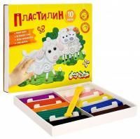 Пластилин 10цв 150г со стеком Каляка-Маляка 1/20