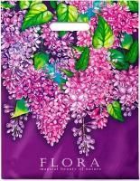 Пакет с вырубной ручкой (31х40)-60 Флора ламинат 50/500