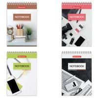 Блокнот 40л А6 97х145мм гребень BRAUBERG Идеальный офис 1/10/140