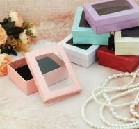 Подарочная коробка Прямоугольник 7х9х3см, с прозрачным верхом, цвет ассорти 1/6