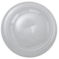 Крышка для бумажных стаканов d 80 мм под трубочку МК 80 матовая 100/1000