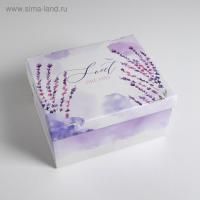 Подарочная коробка 31,2х25,6х16,1см Лаванда 1/55
