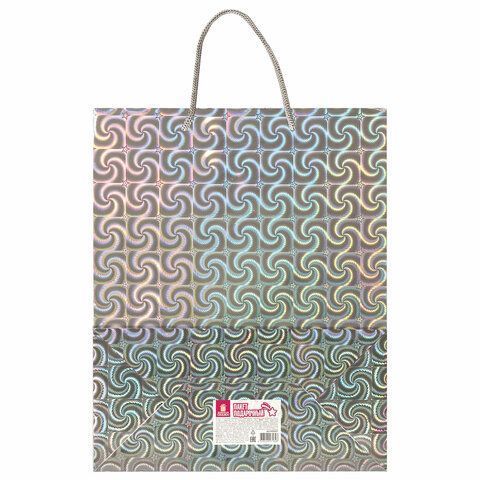 Пакет подарочный ламинированный (26х32х13см) Голография 1/12/96