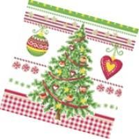 НГ Салфетки (24х24) 1-сл Новогодняя ель (40) 1/32
