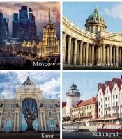 Тетрадь 48л А5 клетка Города 8/64