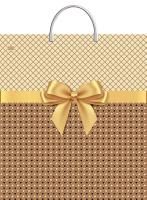 Пакет с пластмассовыми ручками (40х44)-100 Золотистый Тико 10/100