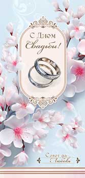 Конверт для денег 16,5х8см С Днем Свадьбы ! 90-1456 10/10 Конверт для денег 16,5х8см С Днем Свадьбы ! 90-1456 10/10