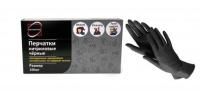 Перчатки смотровые нитриловые неопудренные КП черные S 50/500