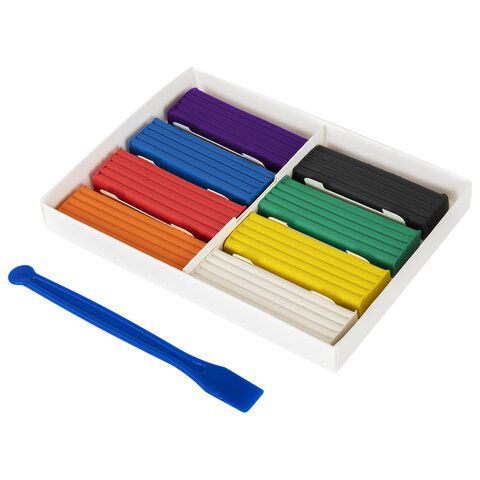 Пластилин 08цв 160гр BRAUBERG KIDS СО СТЕКОМ 106501
